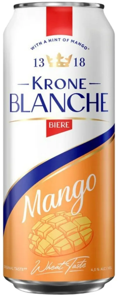 ПИВНОЙ НАПИТОК КРОНБЛАНШ БИР МАНГО 4,5% 0,45Л Ж/Б