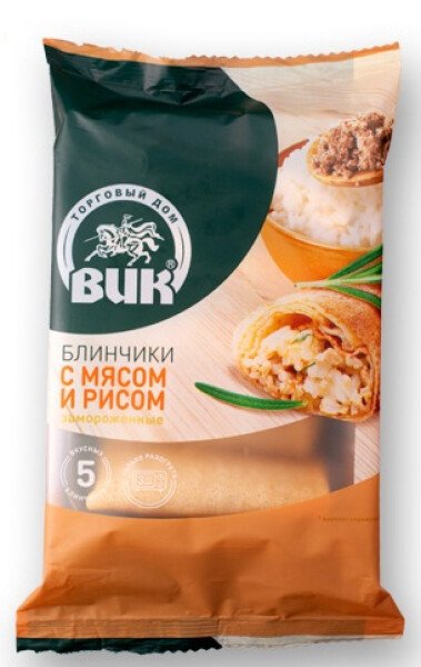БЛИНЧИКИ ВИК С МЯСОМ И РИСОМ 400 Г