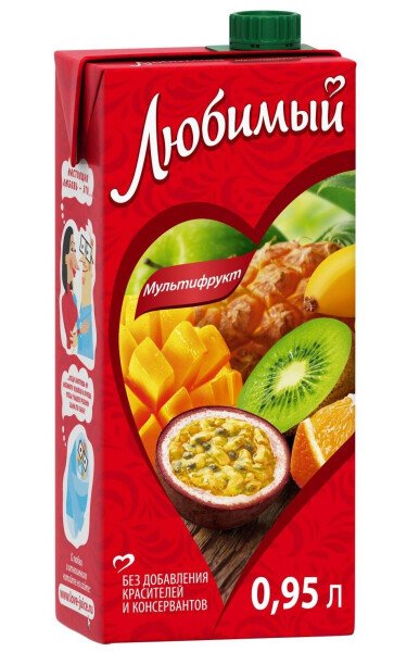 НАПИТОК ЛЮБИМЫЙ МУЛЬТИФРУКТ 0,95Л Т/П