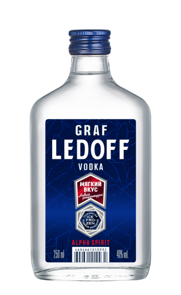 ВОДКА ГРАФ ЛЕДОФФ 40% 0,25Л ШТОФ