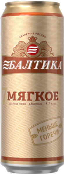 ПИВО БАЛТИКА 7 МЯГКОЕ 4,7% 0,45Л Ж/Б