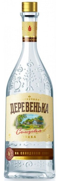 ВОДКА СОЛНЕЧНАЯ ДЕРЕВЕНЬКА 40% 0,5Л