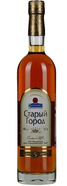 КОНЬЯК СТАРЫЙ ГОРОД 5 ЛЕТ 40% 0,5Л