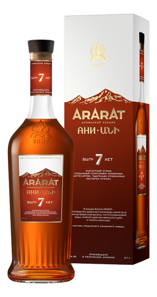 КОНЬЯК АРАРАТ АНИ 7 ЛЕТ 40% 0,7Л П/УП