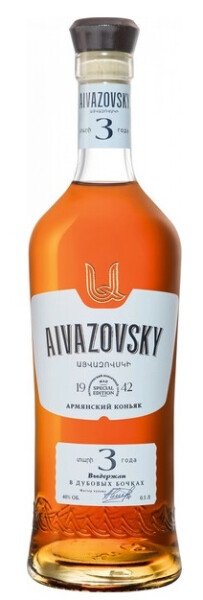 КОНЬЯК АЙВАЗОВСКИЙ 3 ГОДА 40% 0,5Л