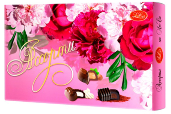 НАБОР КОНФЕТ АССОРТИ ПИОНЫ ОТ ЛЮСИ 200 Г