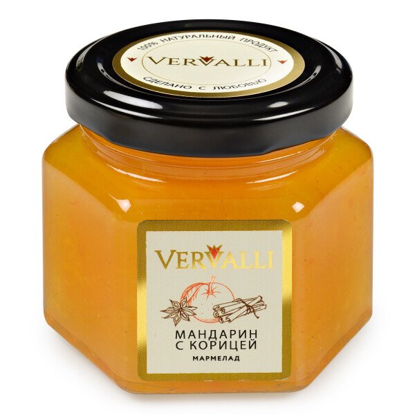 МАРМЕЛАД ВЕРВАЛЛИ МАНДАРИН С КОРИЦЕЙ 120 Г БАНКА