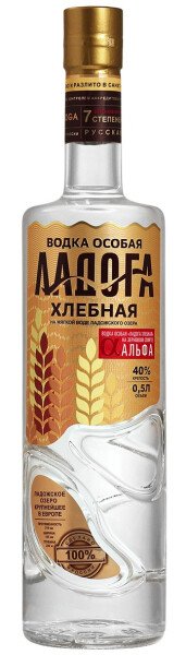 ВОДКА ЛАДОГА ХЛЕБНАЯ 40% 0,5Л
