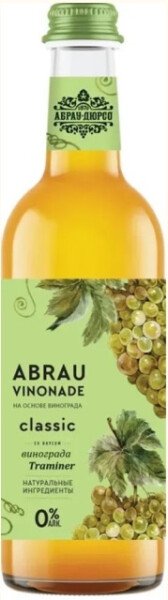НАПИТОК АБРАУ ВИНОНАД СО ВКУСОМ ТРАМИНЕР ЛОЗА Б/АЛК СИЛЬНО/ГАЗ 0,375Л СТ/Б