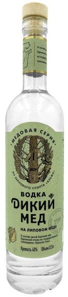 ВОДКА ДИКИЙ МЕД НА ЛИПОВОМ МЕДЕ 40% 0,5Л
