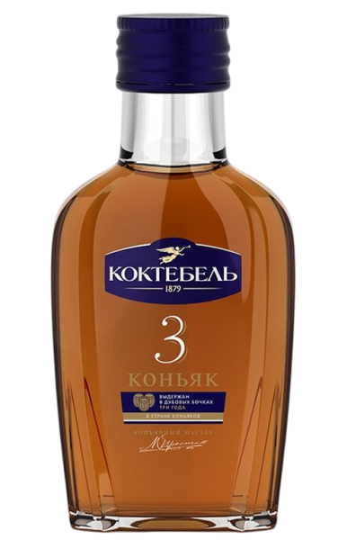 КОНЬЯК КОКТЕБЕЛЬ 3 ГОДА 40% 0,1Л