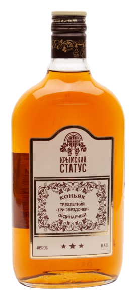 КОНЬЯК ТРИ ЗВЕЗДОЧКИ КВС 3 ГОДА 40% 0,5Л ФЛЯЖКА