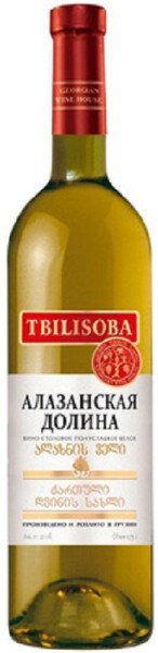 ВИНО ТБИЛИСОБА АЛАЗАНСКАЯ ДОЛИНА БЕЛ П/СЛ 10,5−12% 0,75Л