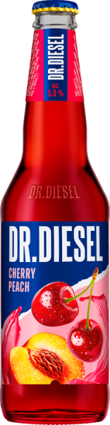 ПИВНОЙ НАПИТОК ДОКТОР ДИЗЕЛЬ ВИШНЯ И ПЕРСИК 5% 0,4Л СТ/Б