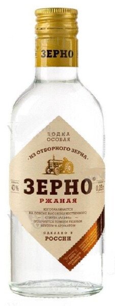 ВОДКА ЗЕРНО РЖАНАЯ 40% 0,25Л