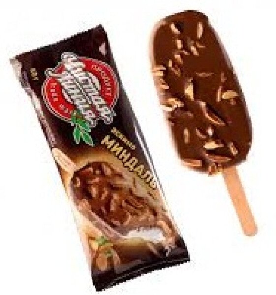 МОРОЖЕНОЕ ЧИСТАЯ ЛИНИЯ ЭСКИМО ПЛОМБИР С МИНДАЛЕМ ВАНИЛЬНЫЙ В ШОКОЛАДНОЙ ГЛАЗУРИ 80 Г БЗМЖ