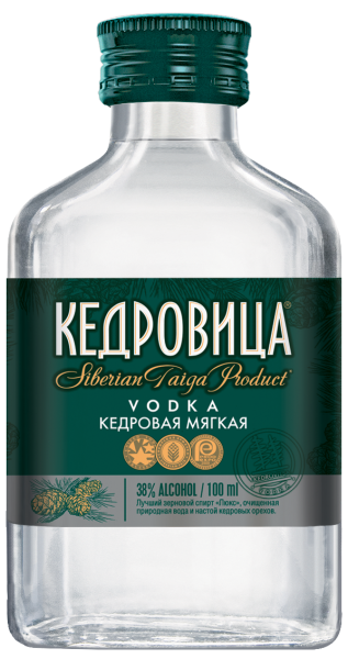 ВОДКА КЕДРОВИЦА КЕДРОВАЯ МЯГКАЯ 38% 0,1Л