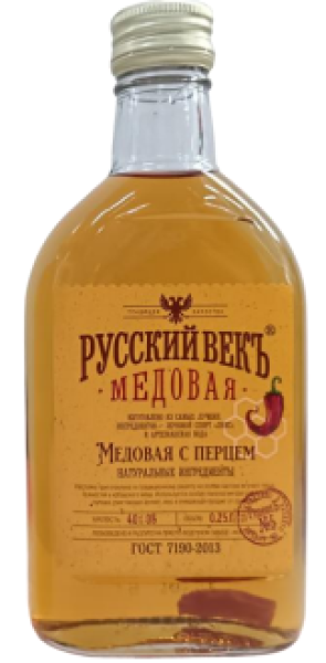 НАСТОЙКА ГОРЬКАЯ РУССКИЙ ВЕК МЕДОВАЯ С ПЕРЦЕМ 40% 0,25Л