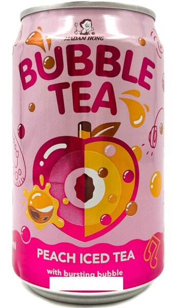 НАПИТОК МАДАМ ХОНГ БАББЛ ТИ СО ВКУСОМ ПЕРСИКА Б/АЛК Н/ГАЗ 0,32Л Ж/Б