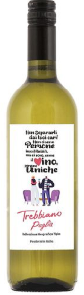 ВИНО АМОРЕ ТРЕББЬЯНО АПУЛИЯ ИГТ БЕЛ СУХ 12% 0,75Л