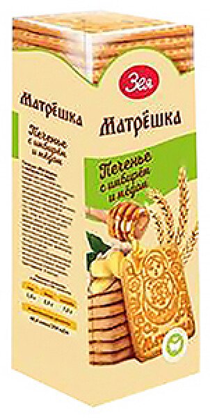 ПЕЧЕНЬЕ ЗЕЯ МАТРЕШКА ИМБИРЬ С МЕДОМ 400 Г