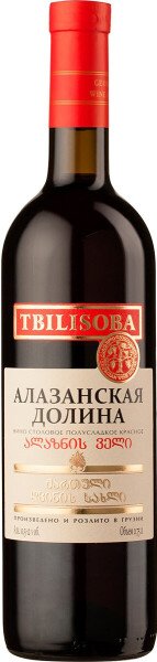 ВИНО ТБИЛИСОБА АЛАЗАНСКАЯ ДОЛИНА КР П/СЛ 10,5−12% 0,75Л