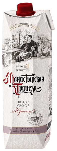 ВИНО МОНАСТЫРСКАЯ ТРАПЕЗА КР СУХ 10−12% 1,0Л Т/П