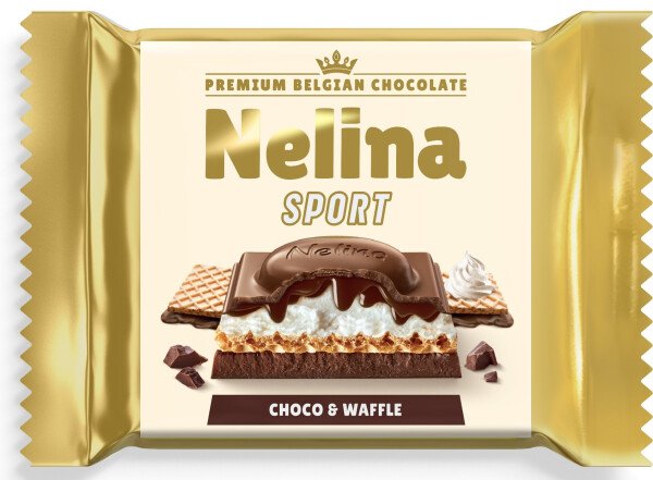 ШОКОЛАД НЕЛИНО ПРЕМИУМ СПОРТ С НАЧИНКОЙ ИЗ ФУНДУКА И ВАФЛЯ 55 Г