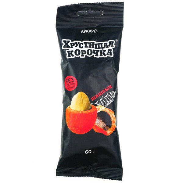 АРАХИС ЭВЕРТОН В ГЛАЗУРИ ХРУСТЯЩАЯ КОРОЧКА ШАШЛЫК 60 Г