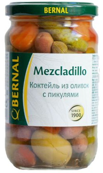 СМЕСЬ ОВОЩНАЯ МЕСКЛАДИЛЬО ОЛИВКИ КАПЕРСЫ ОВОЩИ 300 Г СТ/Б