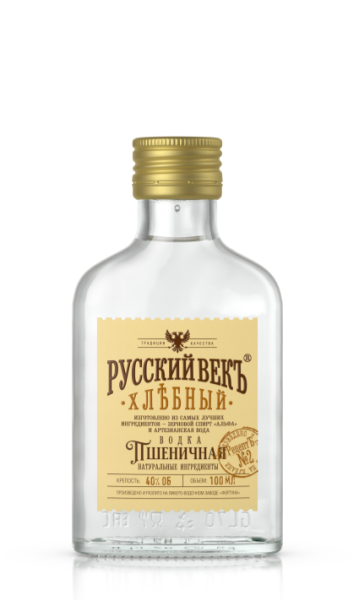 ВОДКА РУССКИЙ ВЕК ПШЕНИЧНАЯ 40% 0,1Л