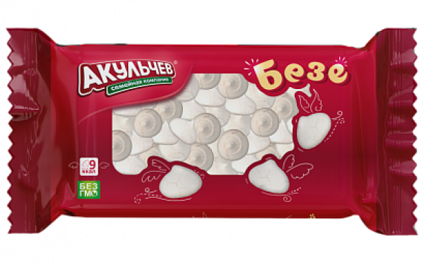 БЕЗЕ АКУЛЬЧЕВ СО СЛИВОЧНЫМ ВКУСОМ 98 Г