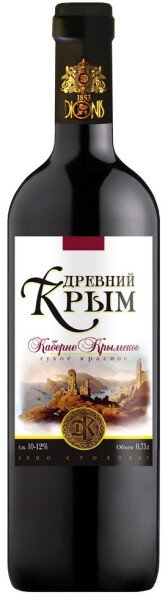 ВИНО ДРЕВНИЙ КРЫМ КАБЕРНЕ КРЫМСКОЕ СТОЛОВОЕ КР СУХ 10−12% 0,75Л