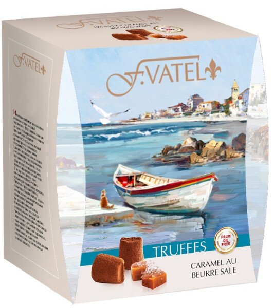НАБОР КОНФЕТ ТРЮФЕЛЬ ВАТЕЛЬ С КУСОЧКАМИ СОЛЕНОЙ КАРАМЕЛИ 200 Г