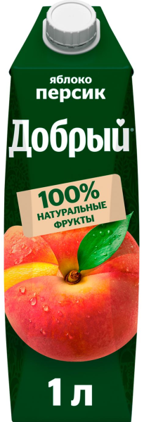 НАПИТОК СОКОСОДЕРЖАЩИЙ ДОБРЫЙ ПЕРСИК ЯБЛОКО 1,0Л Т/П
