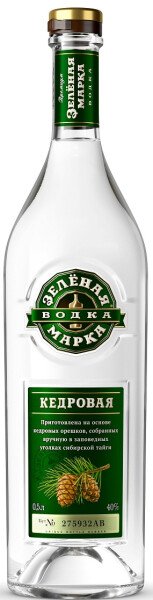 ВОДКА ЗЕЛЕНАЯ МАРКА ОСОБАЯ КЕДРОВАЯ 40% 0,5Л