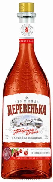 НАЛИВКА ЗИМНЯЯ ДЕРЕВЕНЬКА ГРАФИНЯ ВИШНЯ 19% 0,5Л