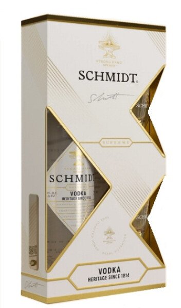 ВОДКА ШМИДТ СУПРИМ 40% 0,7Л П/УП+2 РЮМКИ