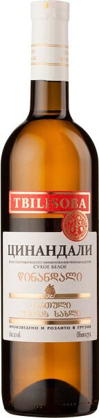 ВИНО ТБИЛИСОБА ЦИНАНДАЛИ БЕЛ СУХ 12% 0,75Л