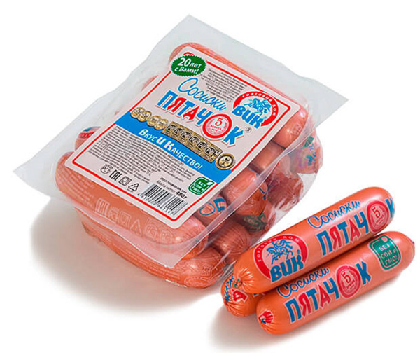 СОСИСКИ ПЯТАЧОК 450 Г