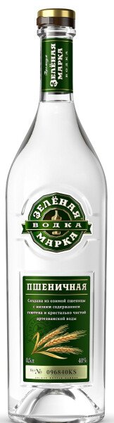 ВОДКА ЗЕЛЕНАЯ МАРКА ПШЕНИЧНАЯ 40% 0,5Л