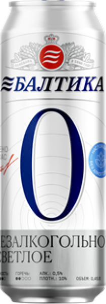 ПИВО БАЛТИКА 0 0% 0,45Л Ж/Б