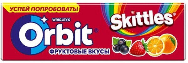 ЖЕВАТЕЛЬНАЯ РЕЗИНКА ОРБИТ МИКС ФРУКТЫ 30 Г