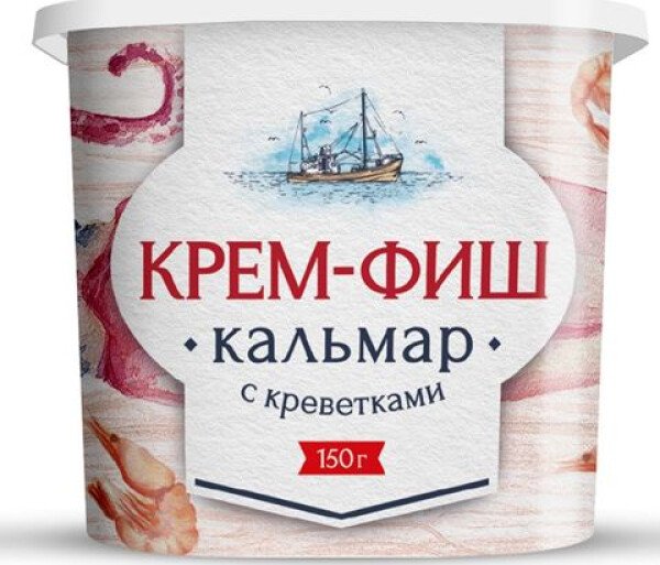 ПАСТА ЕВРОПРОМ КРЕМ-ФИШ ИЗ МОРЕПРОДУКТОВ КАЛЬМАР-КРЕВЕТКА 150 Г