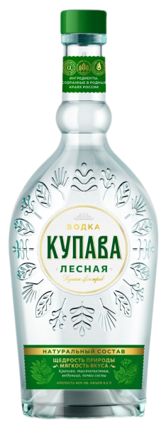 ВОДКА КУПАВА ЛЕСНАЯ 40% 0,5Л