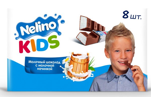 ШОКОЛАД НЕЛЛИ С МОЛОЧНОЙ НАЧИНКОЙ 100 Г
