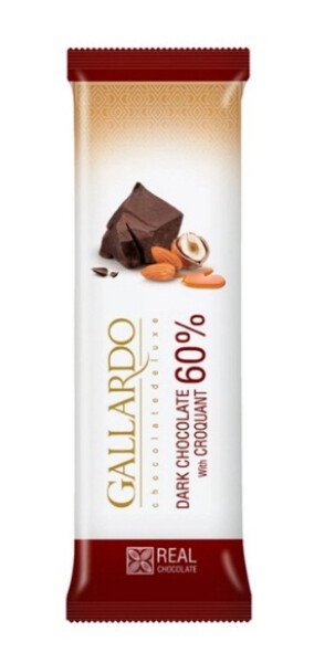 ШОКОЛАД ГАЛЛАРДО ТЕМНЫЙ С ГРИЛЬЯЖЕМ 23 Г