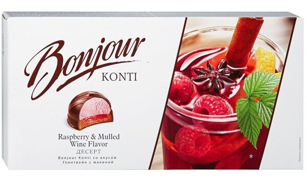 ПИРОЖНОЕ КОНТИ БОНЖУР КОНТИ ГЛИНТВЕЙН С МАЛИНОЙ 232 Г
