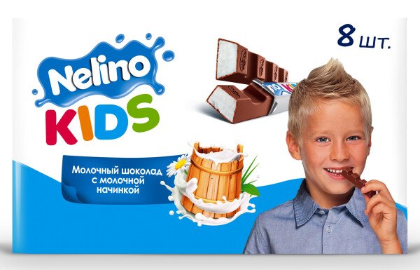 ШОКОЛАД НЕЛЛИ С КУСОЧКАМИ ПЕЧЕНЬЯ И КАКАО МОЛОЧНЫЙ 100 Г