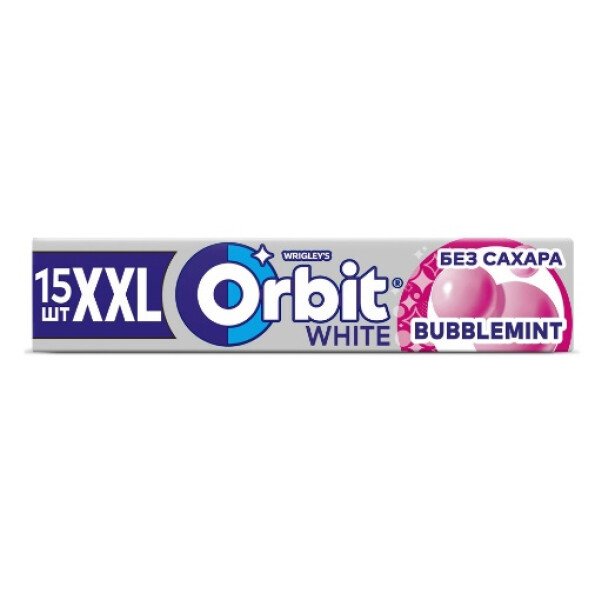 ЖЕВАТЕЛЬНАЯ РЕЗИНКА ОРБИТ XXL БЕЛОСНЕЖНЫЙ БАБЛМИНТ 19 Г